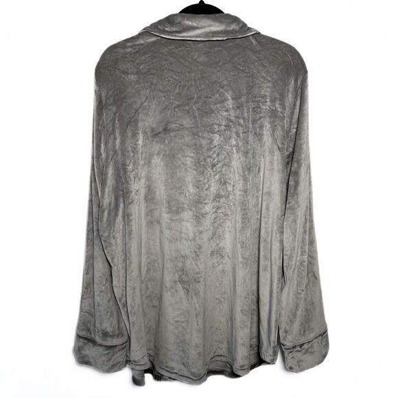 Skims Velour Sleep Top - Smoke - 4x - Picture 3 of 10